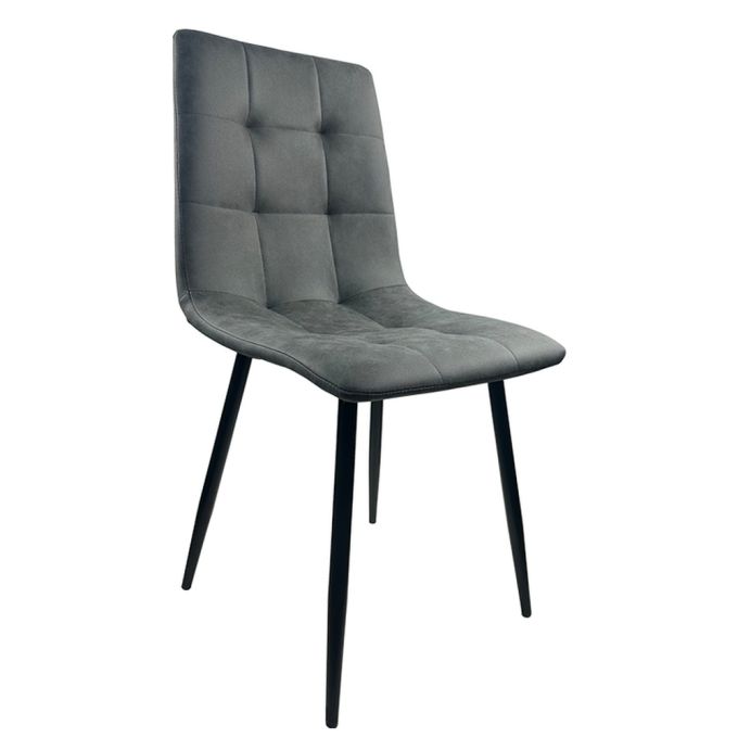 Καρέκλα Τραπεζαρίας ArteLibre YUCATAN Ανθρακί PU/Μέταλλο 44x55x86cm