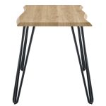 Τραπέζι Τραπεζαρίας ArteLibre BRANWELL Sonoma/Μαύρο Μέταλλο/Μοριοσανίδα 160x80x77.5cm