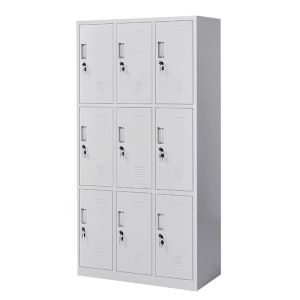 Φοριαμός ArteLibre 9 Θέσεων EARNUR Ανοιχτό Γκρι Μέταλλο 90x45x185cm