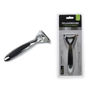 Αποφλοιωτής Λαχανικών Με Μαλακή Λαβή Ασημί/Μαύρο Μέταλλο