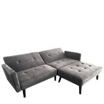 Καναπές Κρεβάτι Γωνιακός ArteLibre ALFVIN Γκρι Ύφασμα 211x158x83cm
