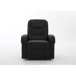 Πολυθρόνα Ανακλινόμενη ArteLibre CELAENO Μαύρο PU 80x96x97cm