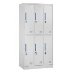 Φοριαμός ArteLibre 6 Θέσεων ELBORON Ανοιχτό Γκρι Μέταλλο 90x45x185cm