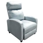 Πολυθρόνα ArteLibre Relax DIANELLA Ανοιχτό Γκρι Βελούδο 77x90x99cm