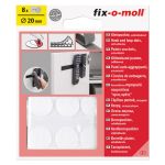 Hook+Loop Στρογγυλό Αυτοκόλλητο Λευκό 20mm 8Σετ