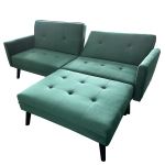 Καναπές Κρεβάτι Γωνιακός ArteLibre ALFVIN Πράσινο Ύφασμα 211x158x83cm