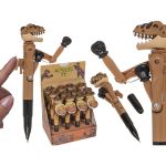 Στυλό Δεινόσαυρος Μποξέρ Με Μηχανισμό Καφέ Πλαστικό 19cm Σε 2 Σχέδια