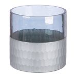 Ανεμοφωτιστικό 'Canus' Γυαλί Γκρι/Ασημί 10x10cm