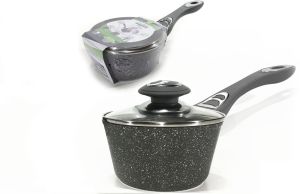 Κατσαρόλα Αντικολλητική Αλουμινίου Με Επίστρωση Stone Λαβή Soft-Touch Φ16cm