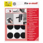 Αυτοκόλλητο Hook+Loop Στρογγυλό Μαύρο 20mm 8 Σετ