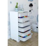 Ντουλάπι ArteLibre Με 6 Θέσεις BANDELE Λευκό Πλαστικό/Μοριοσανίδα 88x45.5x30cm