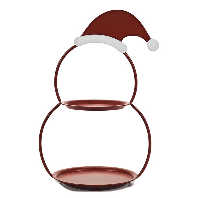 Χριστουγεννιάτικη Βάση Κόκκινη Με Καπέλο 50cm