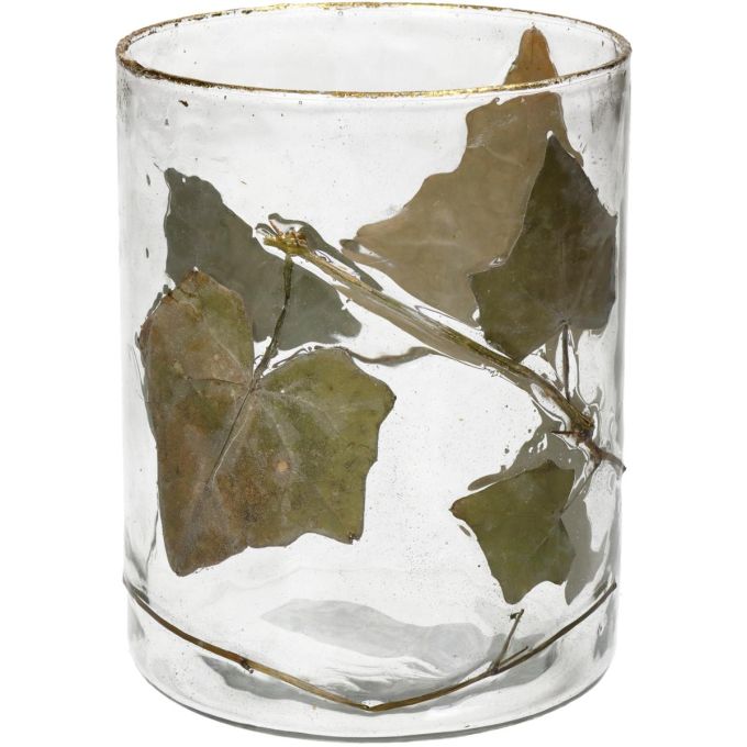 Κηροπήγιο ArteLibre Φύλλο Διάφανο Γυαλί 10x10x13cm