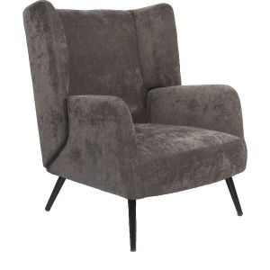 Πολυθρόνα ArteLibre NORA Γκρι Ύφασμα/Μέταλλο 100x80x89cm