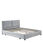 Κρεβάτι Διπλό ArteLibre PRODREAM Γκρι Ύφασμα 206x169x96cm (Στρώμα 160x200cm)