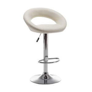 Σκαμπό Bar ArteLibre FETT Με Πλάτη Πτυσσόμενο Μπεζ PU/Μέταλλο 54x49x81-103cm