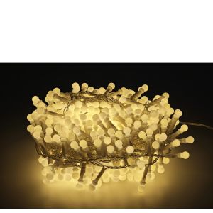 Χριστουγεννιάτικα Φώτα 300 LED Cherry Θερμό Λευκό Με Διαφανές Καλώδιο Και Πρόγραμμα