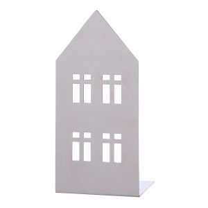 Κηροπήγιο Σπιτάκι 'Casita' Ατσάλι Ασημί 8x11.5x25cm