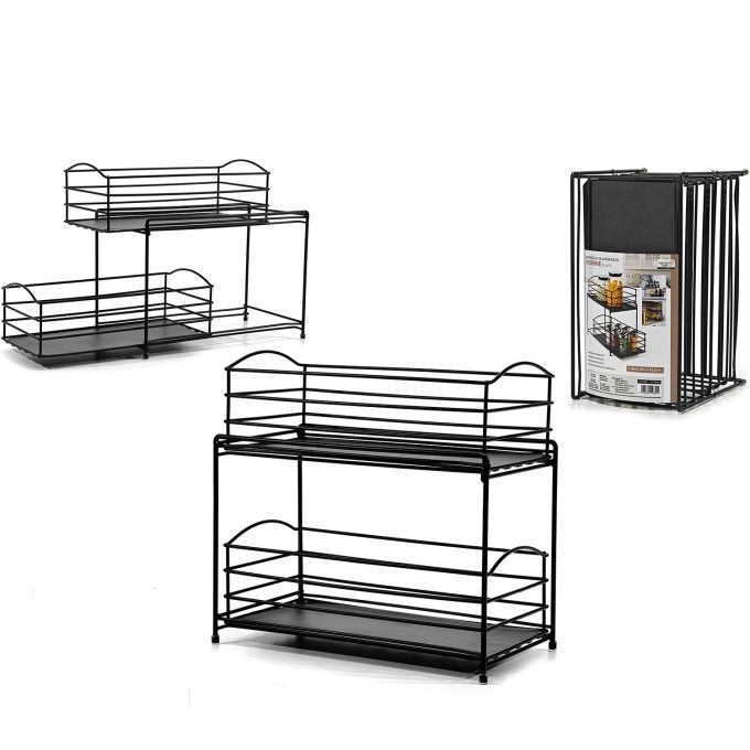 Ράφι Mensola Μαύρο Μέταλλο 36x19x32.5cm