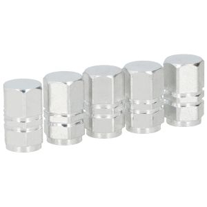 Καπάκια Βαλβίδων Ασημί Αλουμίνιο DUNLOP 5Τμχ