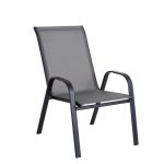 Πολυθρόνα Μεταλλική ArteLibre Neptune Γκρι/Μαύρο 55x75x95cm