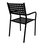 Πολυθρόνα Κήπου ArteLibre MONTU Μαύρο Μέταλλο 54x51x84cm