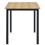 Τραπέζι Τραπεζαρίας ArteLibre VERDELL Sonoma/Μαύρο Μέταλλο/Μοριοσανίδα 110x70x76cm