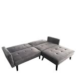 Καναπές Κρεβάτι Γωνιακός ArteLibre ALFVIN Γκρι Ύφασμα 211x158x83cm