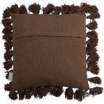 Μαξιλάρι ArteLibre Με Φούντες Καφέ Βαμβακερό 45x45cm