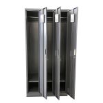 Ντουλάπα Τρίφυλλη ArteLibre EARWEN Σκούρο Γκρι Μέταλλο 90x45x185cm