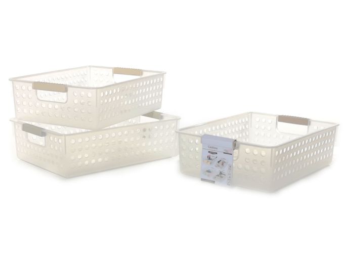 Καλάθι Με Λαβές Πλαστικό 30x21.5x8.5cm Σε 3 Χρώματα
