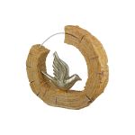 Διακοσμητικό ArteLibre Πουλιά Σε Κορμό Εκρού/Ασημί Polyresin 19x5x18cm Σε 2 Σχέδια