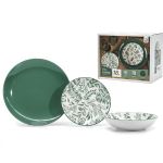 Σετ Τραπεζαρίας Leaves Πράσινο/Λευκό 26.67cmx20.32cmx19.05cm 18Τμχ