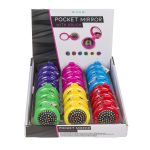 Καθρεπτάκι Τσέπης Με Βουρτσάκι Μαλλιών Πλαστικό Φ7cm Σε 6 Χρώματα