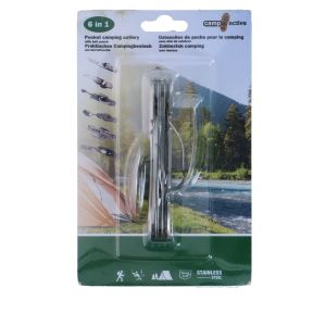 Σετ Μαχαιροπήρουνα Camping 6 σε 1 Ανοξείδωτο Ατσάλι CAMP ACTIVE