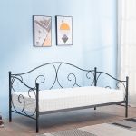 Κρεβάτι ArteLibre MICHAEL Μεταλλικό Sandy Black 209x97x106cm (200x90cm)