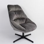 Πολυθρόνα ArteLibre CHANTIERI Γκρι Ύφασμα/Μέταλλο 94x71x83cm