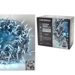 300 LED Εσωτ. & Εξωτ. Χώρου Με 8 Προγράμματα Ψυχρό Λευκό Φως Διάφανο Καλώδιο Μη Επεκτεινόμενο 31V 14m