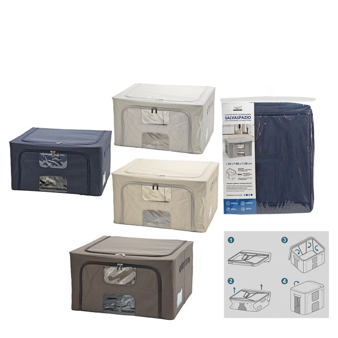 Κουτί Αποθήκευσης Με Παράθυρο 55L 50x40x28cm Σε 4 Χρώματα
