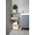 Ράφι Μπάνιου Μπαμπού Αναδιπλούμενο 4 Επιπέδων