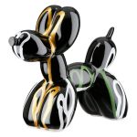 Figure Dog Balloon Dog Κεραμικό Πολύχρωμο Μαύρο 19X8X15Cm 19X8X15Cm