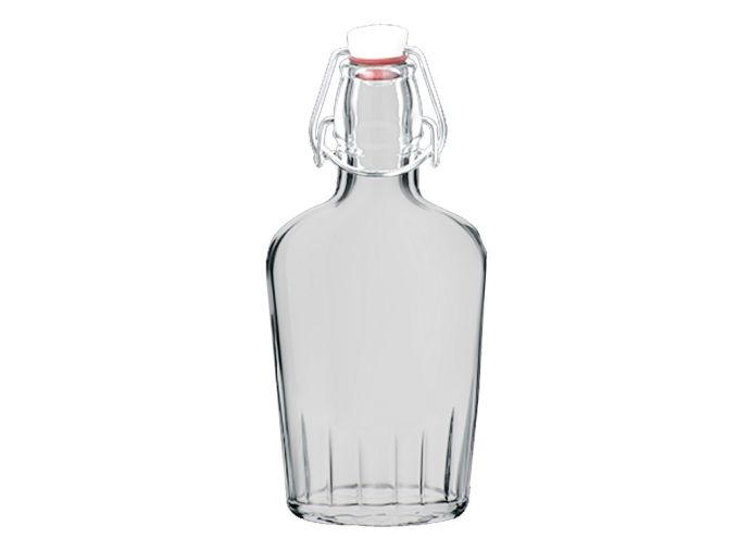 Φιάλη Με Πώμα Διάφανο Γυαλί 250ml