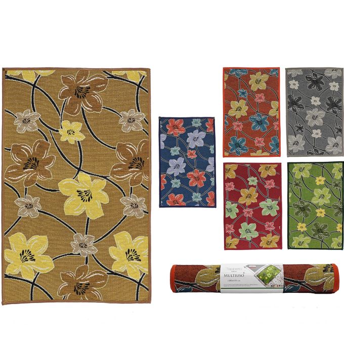 Χαλί Πολύχρωμο 70% Πολυεστέρας/30% Βαμβάκι 55x180CM Σε 6 Σχέδια