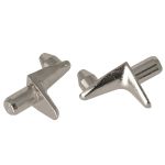 Στήριγμα Ραφιού Με 2X Πύρο Χρωμέ Φ5mm