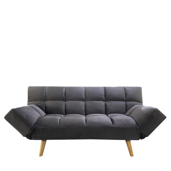 Καναπές Κρεβάτι Τριθέσιος ArteLibre ELVINA Γκρι Ύφασμα 182x82x88cm