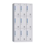 Φοριαμός ArteLibre 9 Θέσεων ELDAR Ανοιχτό Γκρι Μέταλλο 90x45x185cm