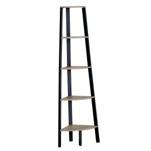 Βιβλιοθήκη ArteLibre PENDRYN Δρυς/Μαύρο Μοριοσανίδα/Μέταλλο 53.4x37.8x160.3cm