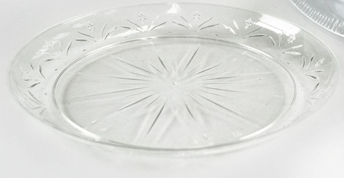 Πιάτo Μιας Χρήσης Διάφανο Πλαστικό Φ15cm Σετ 6Τμχ