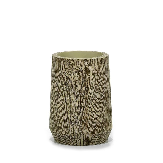 Ποτηροθήκη Όψη Ξύλου Μπεζ Polyresin