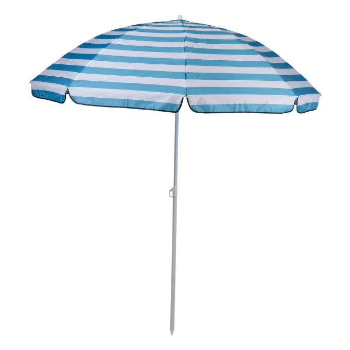 Ομπρέλα Παραλίας Ριγέ Μπλε/Λευκό Φ1.7m